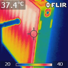 Thermal image of a radiator