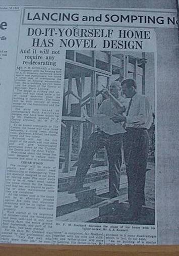 Newspaper clipping modern timber frame